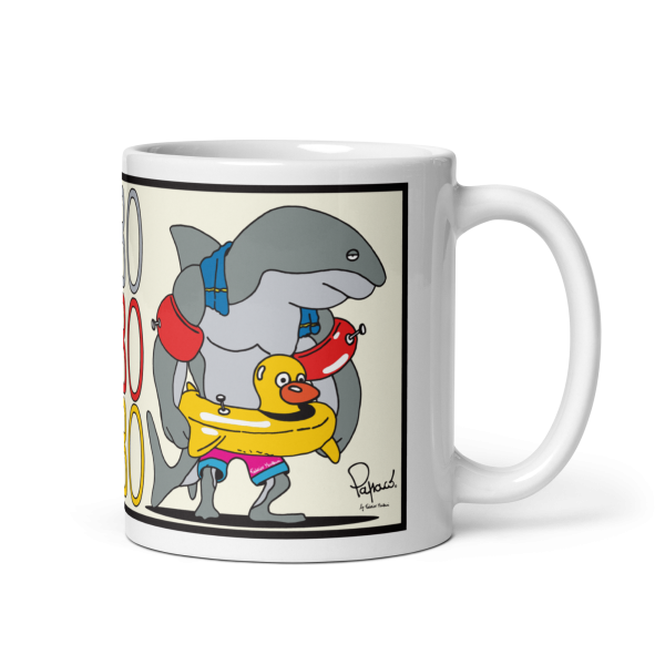 White porcelain mug - Shark "Bobo"