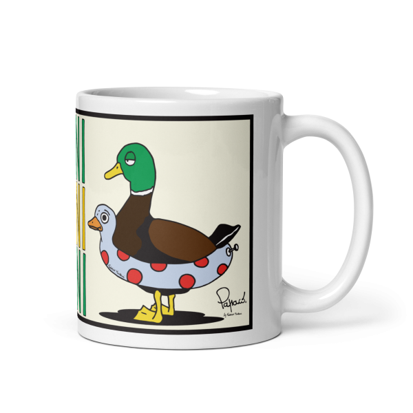 White porcelain mug - Duck "Toni"