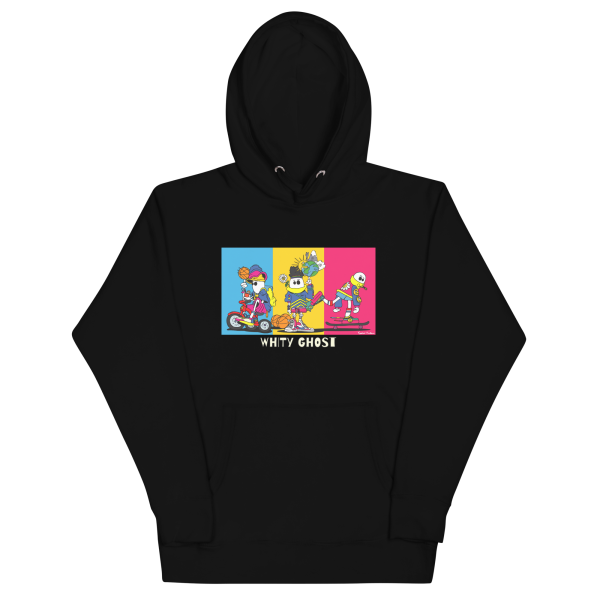 Hoodie Unisex - "Whity" Ghost Colors