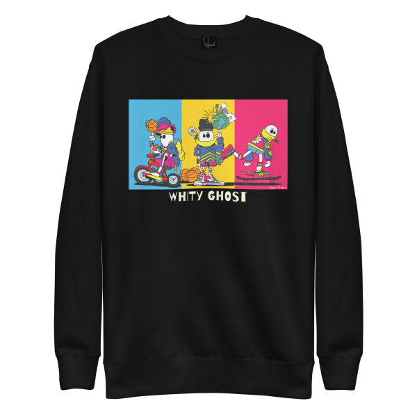 Sweatshirt Unisex - "Whity" Ghost Colorful
