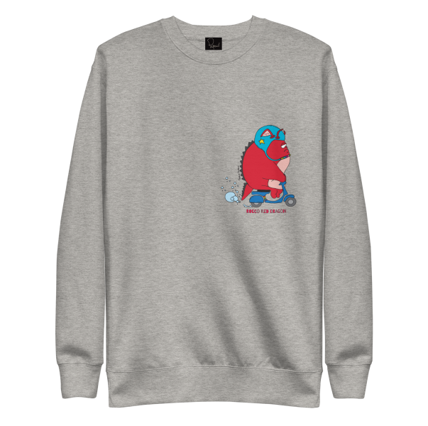Sweatshirt Unisex - "Rocco" Red Dragon Heart Print