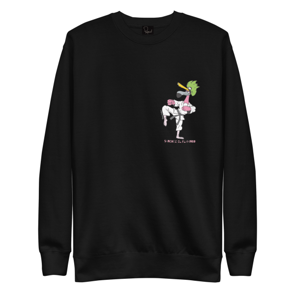Sweatshirt Unisex - "Sanchez" El Flamingo Heart Print