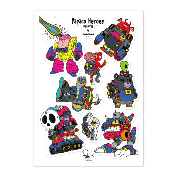 Foglio adesivi - Papaco Heroes Super Robot