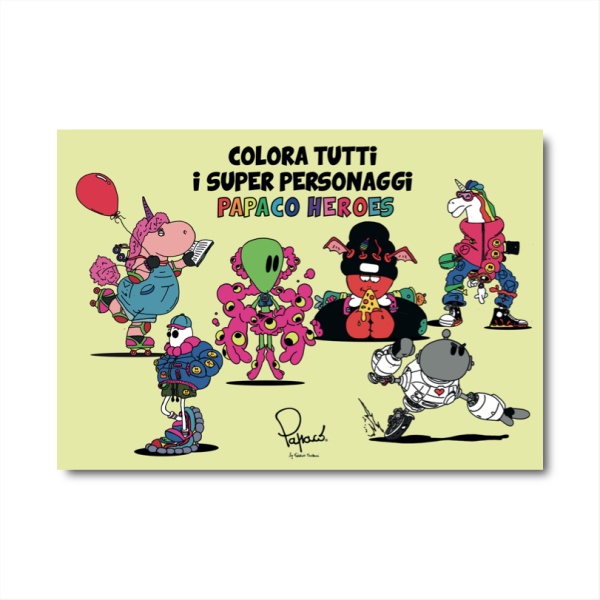 Libro da colorare - Colora tutti i super personaggi Papaco Heroes