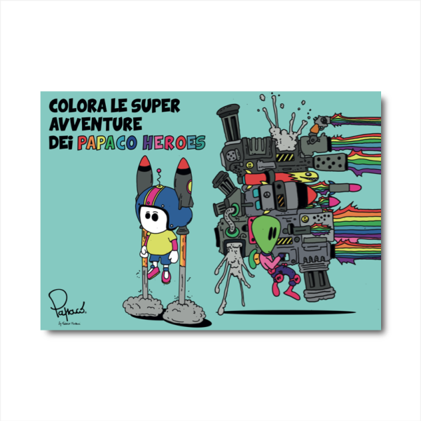 Libro da colorare - Colora le super avventure dei Papaco Heroes