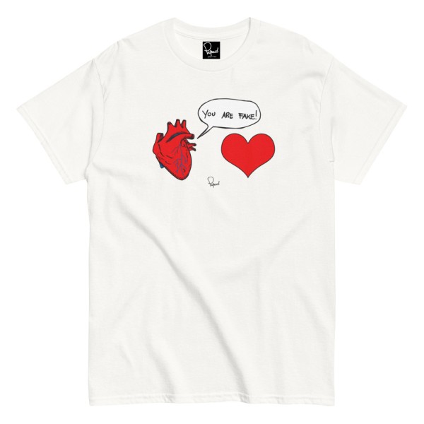T Shirt - Papaco Il cuore "Reddy" in "Tu sei falso"
