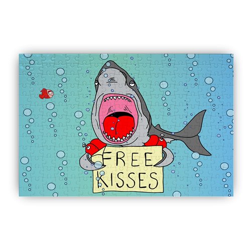 Puzzle Card - Shark Bobo Free Kisses