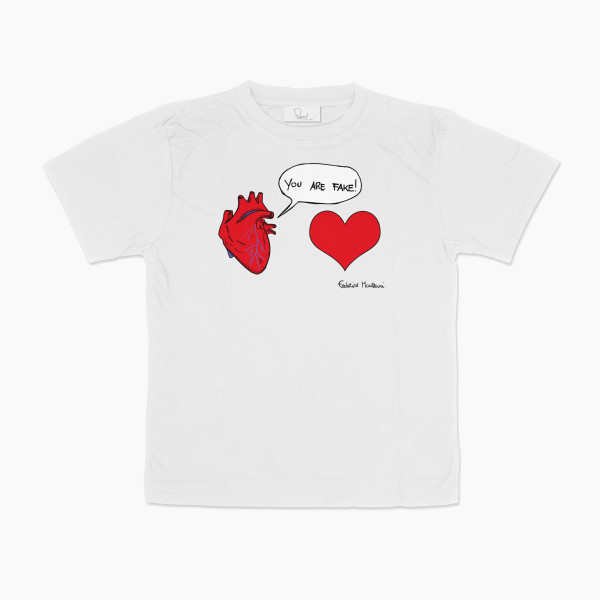 T Shirt - "Reddy" Heart in "You are fake"